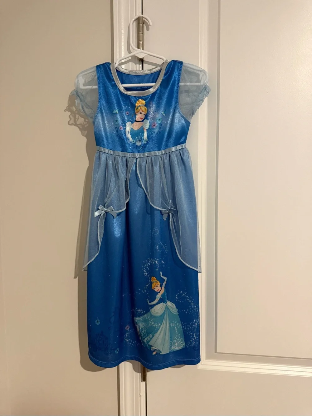 Disney Blue Cinderella Nightgown with Sheer Overlay 4T - Picture 1 of 3